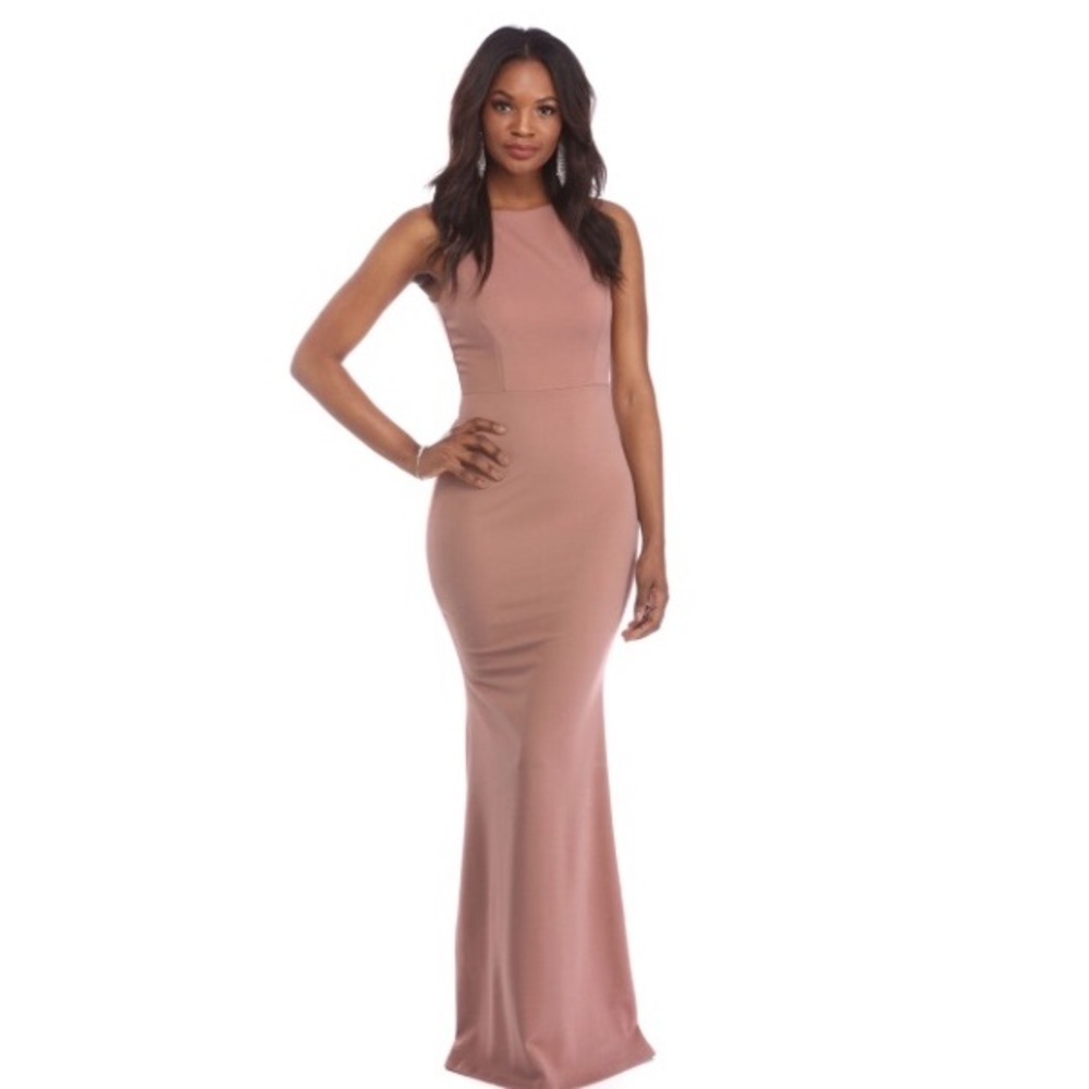 Windsor Blush open back long formal dress